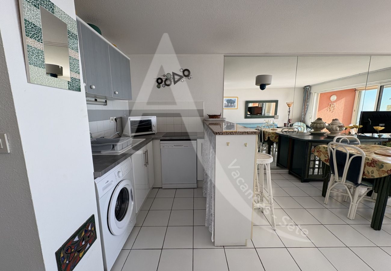 Apartamento en Sète - 120/ T3 VUE MER AVEC GARAGE ET PISCINE